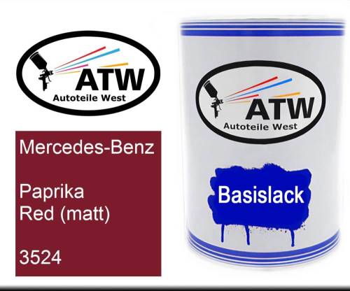 Mercedes-Benz, Paprika Red (matt), 3524: 500ml Lackdose, von ATW Autoteile West.